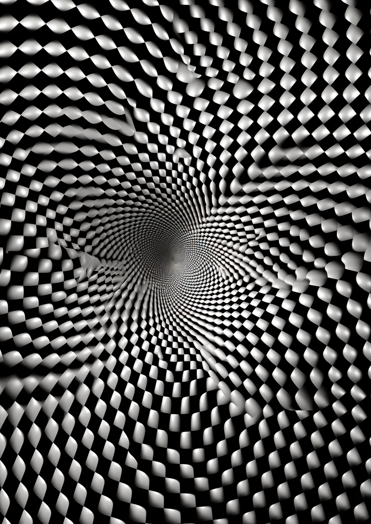Abstrakte Dimension in Schwarz Weiß