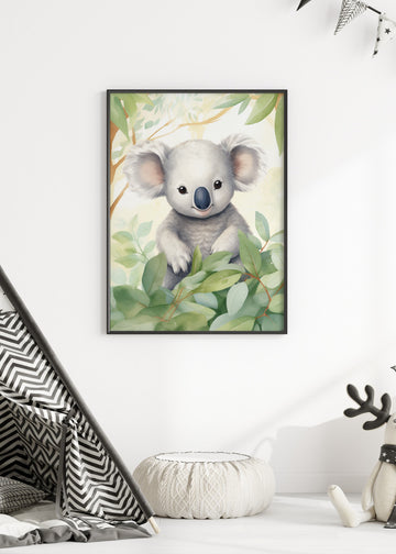 Funny Colorful Koala Bear Water Color Style Art Poster for Sale by  naturesfancy